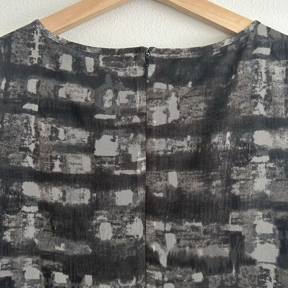 Coldwater Creek Dress Size M Petite Gray Pattern Fairy Grunge Romantic Formal - Picture 8 of 14